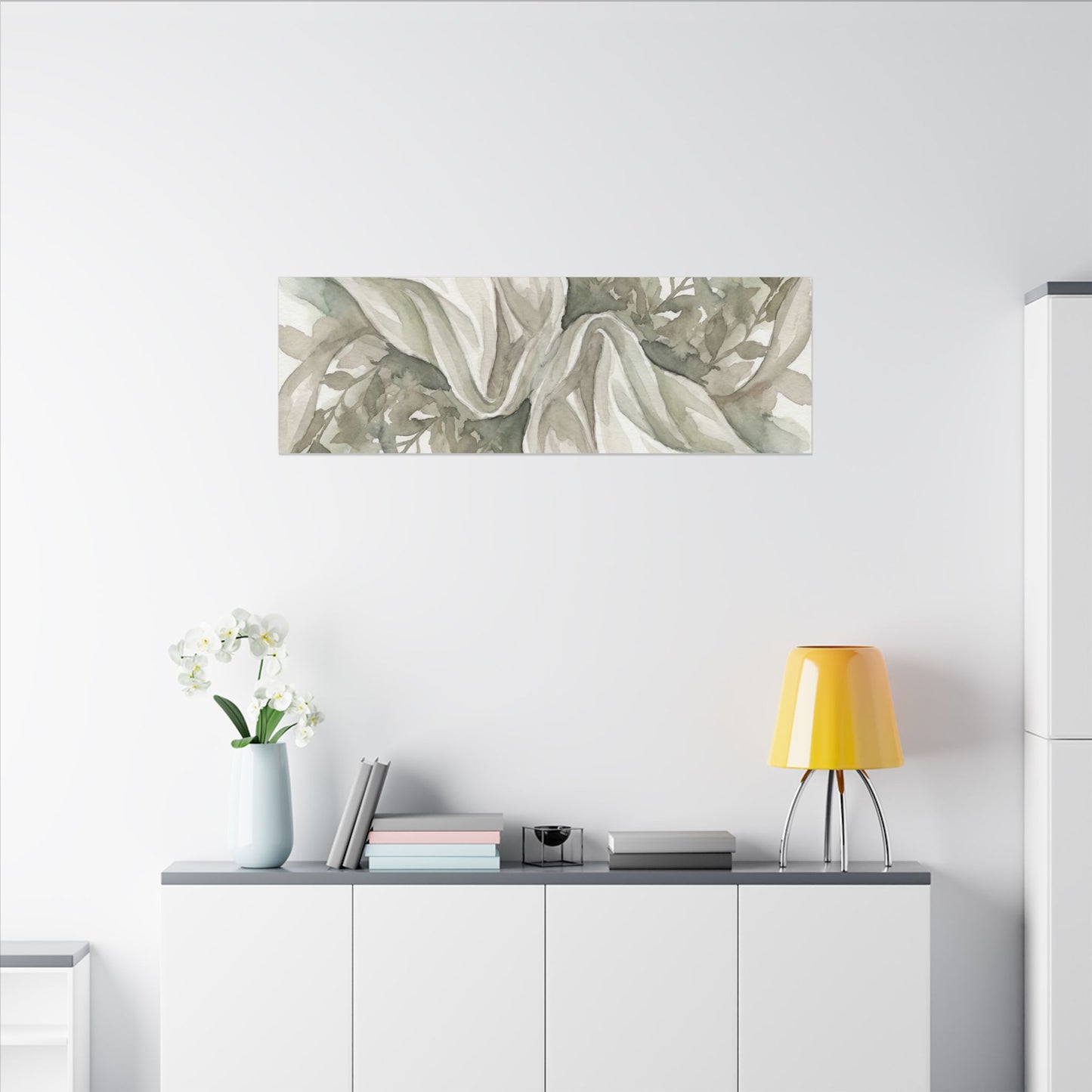 Summer Silk Drape Watercolor Canvas Art | Cozy Decor