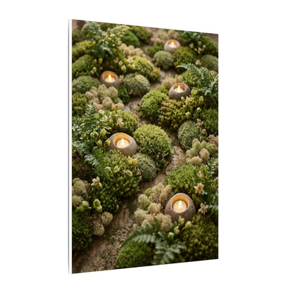 Moss Close Up Japanese Pattern Canvas Art | Neutral Japandi Art