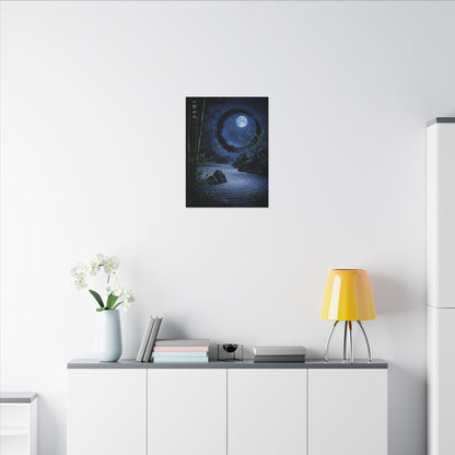 Serene Rock Garden Canvas Art - Enso Zen