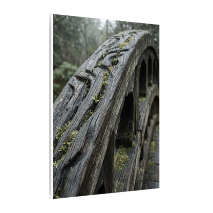 Overcast Wooden Bridge Canvas Art - Japandi Kanso