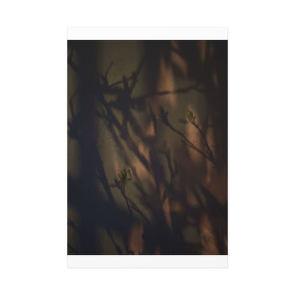 Candlelight Shadow Play Canvas Art - Dark Japandi Shibui