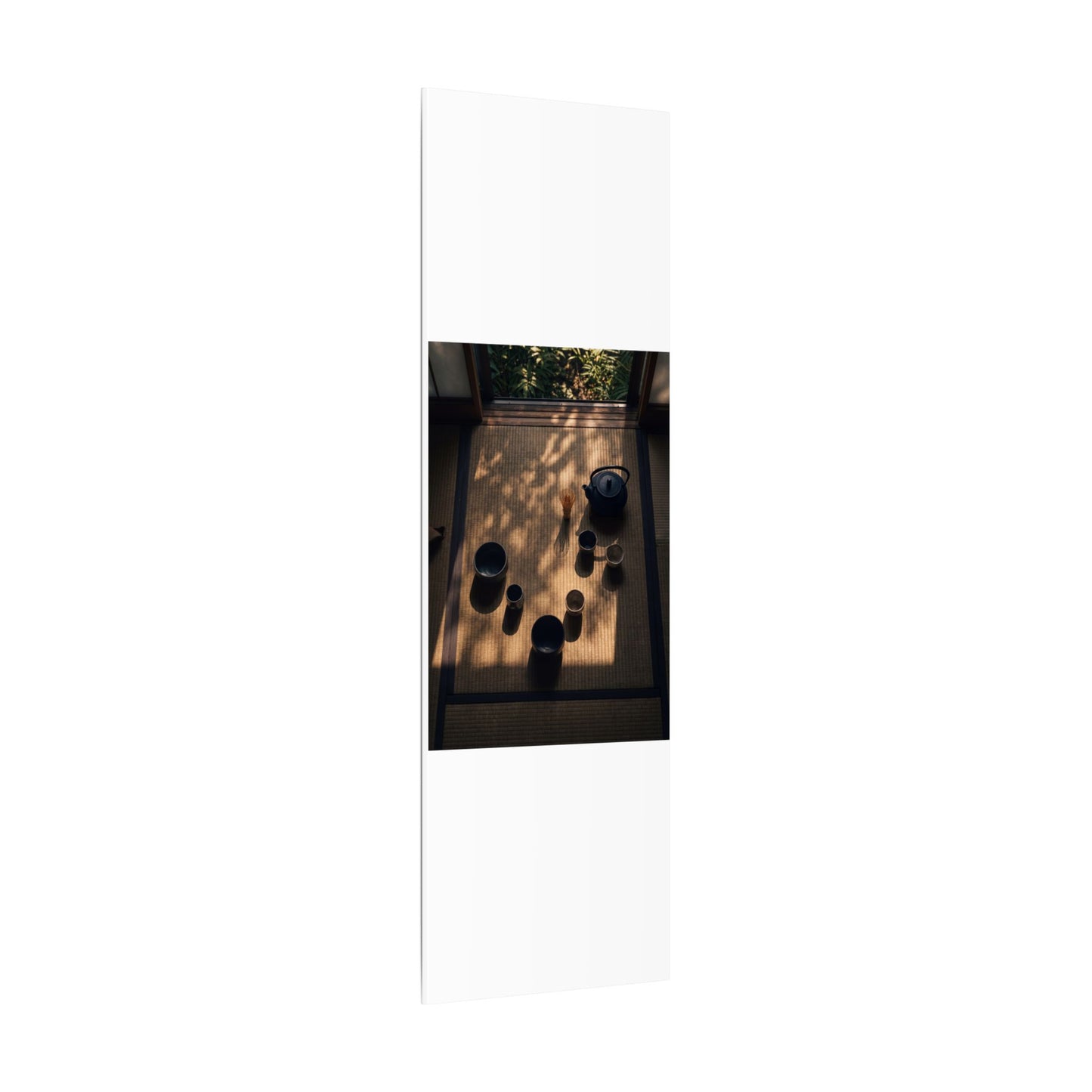 Shibui Tea Ceremony Canvas Art - Dark Japandi Shadow Zen