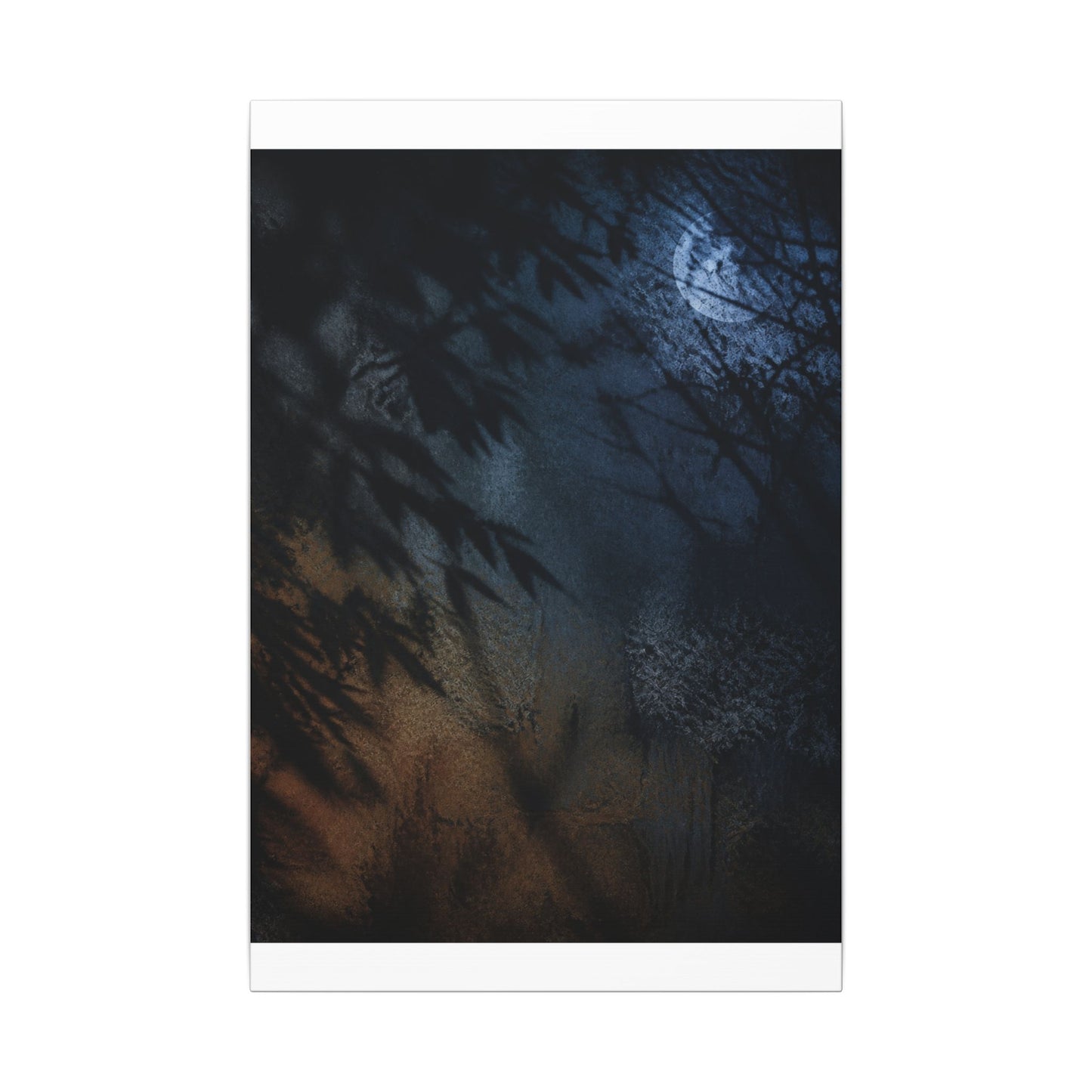 Kanso Shadow Play Canvas Art - Dark Japandi Shadow Zen