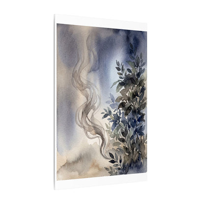 Incense Smoke Summer Canvas Art | Japandi Cozy Design