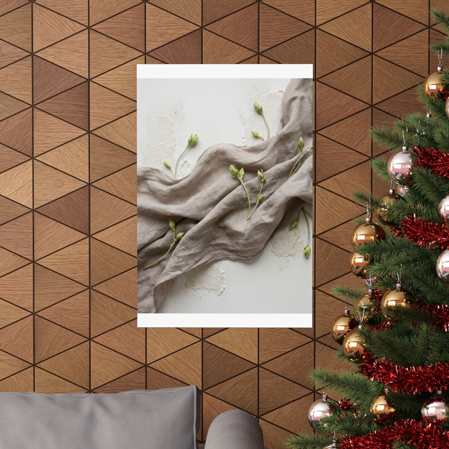 Silk Drape Wall Art Print | Spring Japandi Texture Art