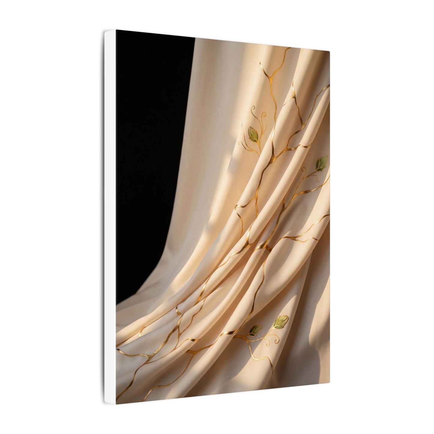 Golden Hour Silk Drape Canvas Art - Kintsugi Fukinsei