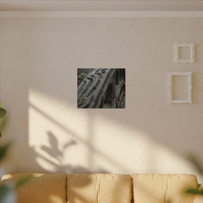 Overcast Wooden Bridge Canvas Art - Japandi Kanso