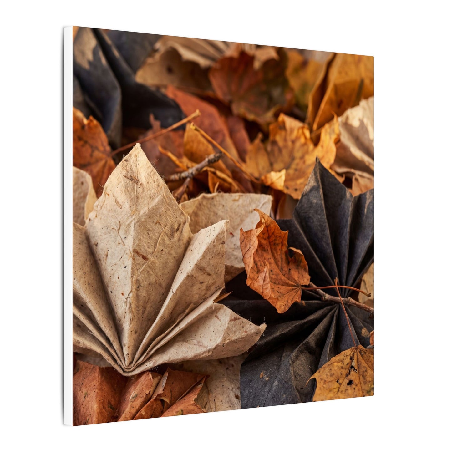Paper Fold Texture Canvas Art | Elegant Japandi Art