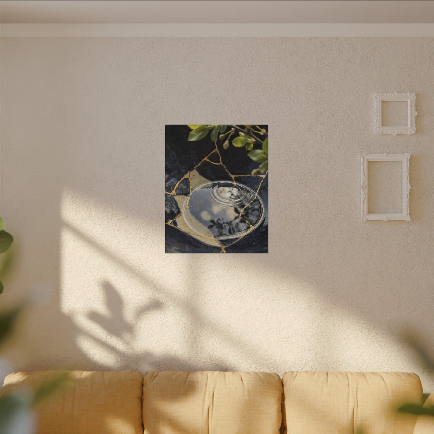 Water Ripple Spring Canvas Art | Kintsugi Beautiful Design