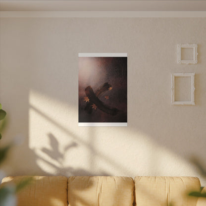 Moody Ink Brushstroke Canvas Art - Moody Minimal Dark Japandi