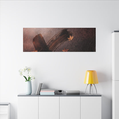Moody Ink Brushstroke Canvas Art - Moody Minimal Dark Japandi