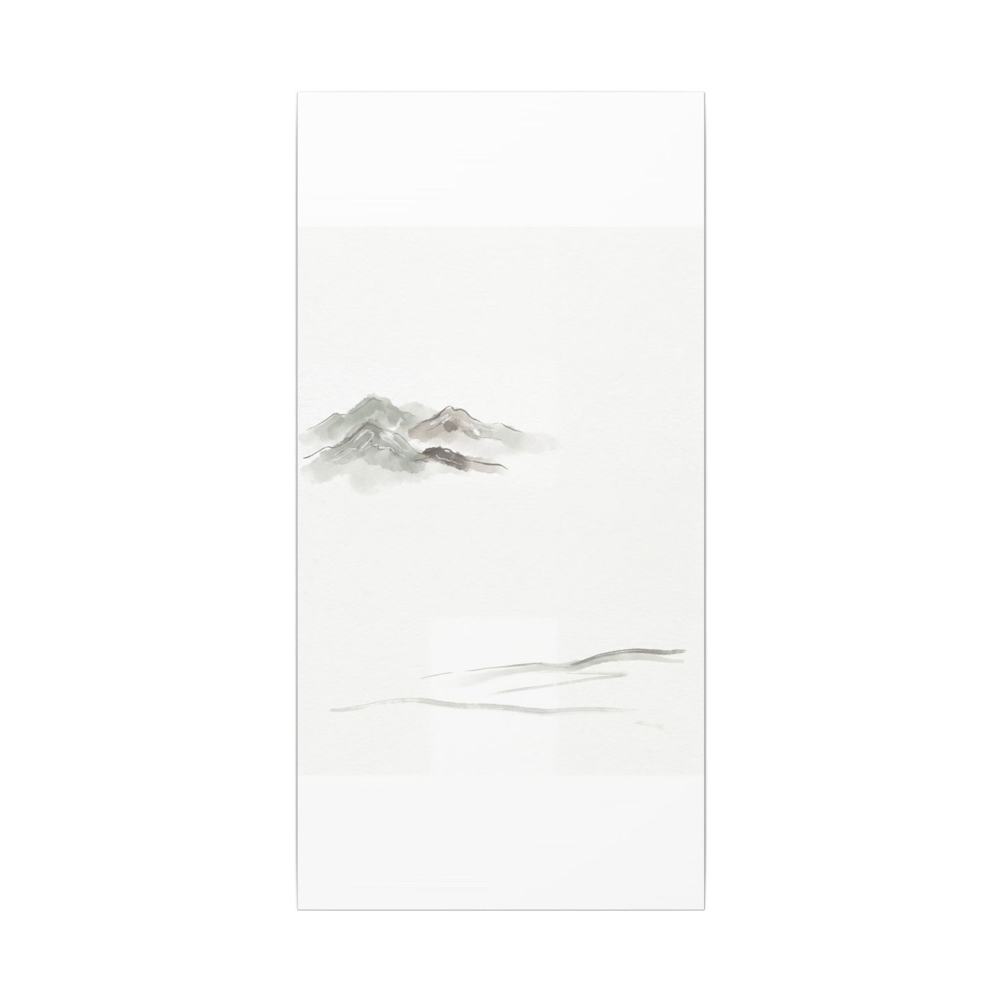 Winter Mountain Mist Minimal Line Canvas Art | Elegant Decor