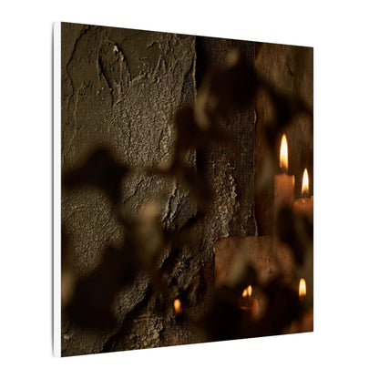 Shadow Play Dark Texture Canvas Art | Moody Dark Japandi Art