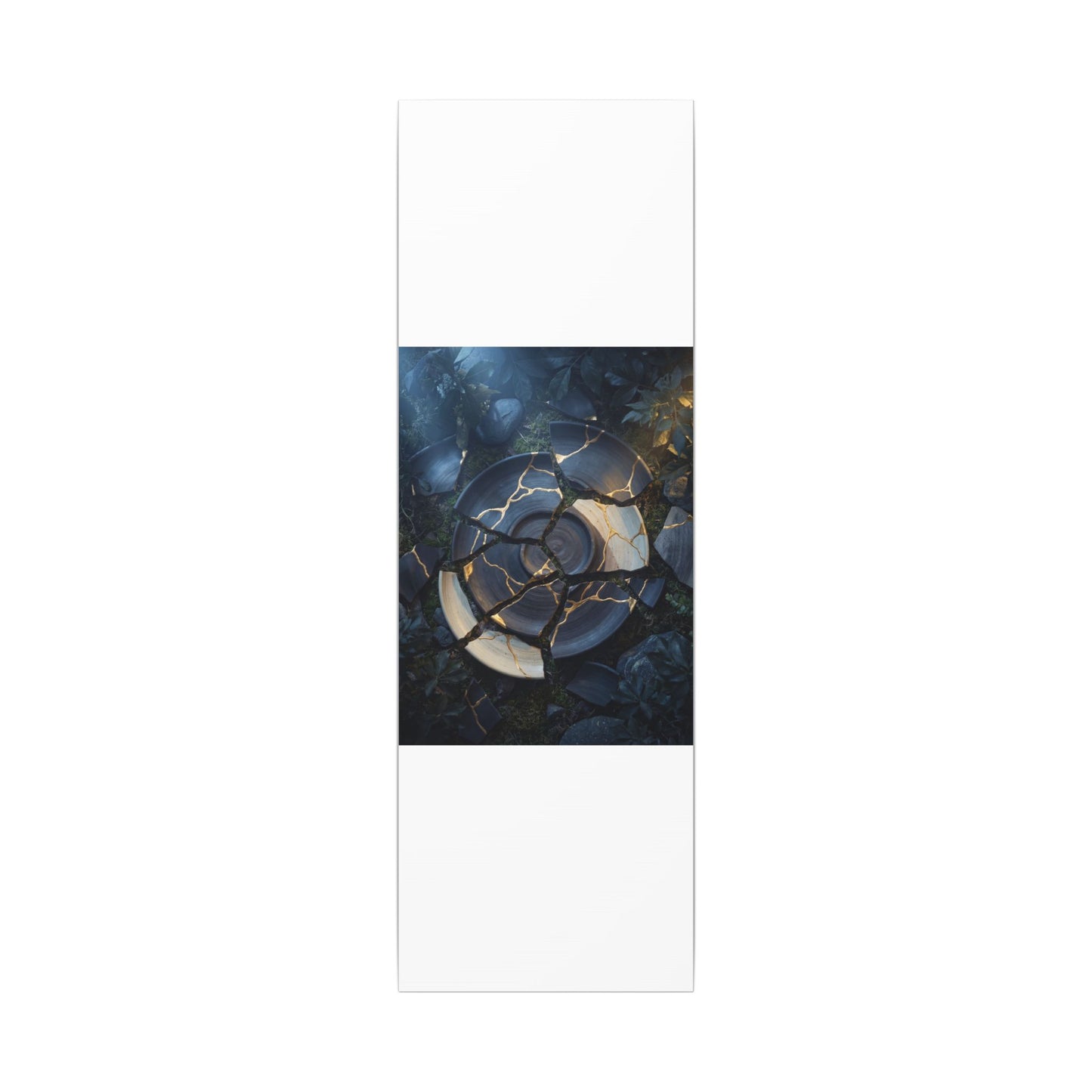 Resilient Broken Pottery Canvas Art - Gold Vein Kintsugi