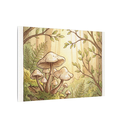 Spring Wild Mushrooms Mushroom Illustration Canvas Art | Cozy Decor