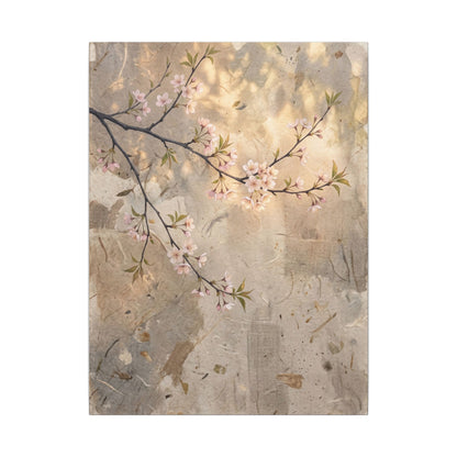 Summer Cherry Blossom Texture Canvas Art | Neutral Decor