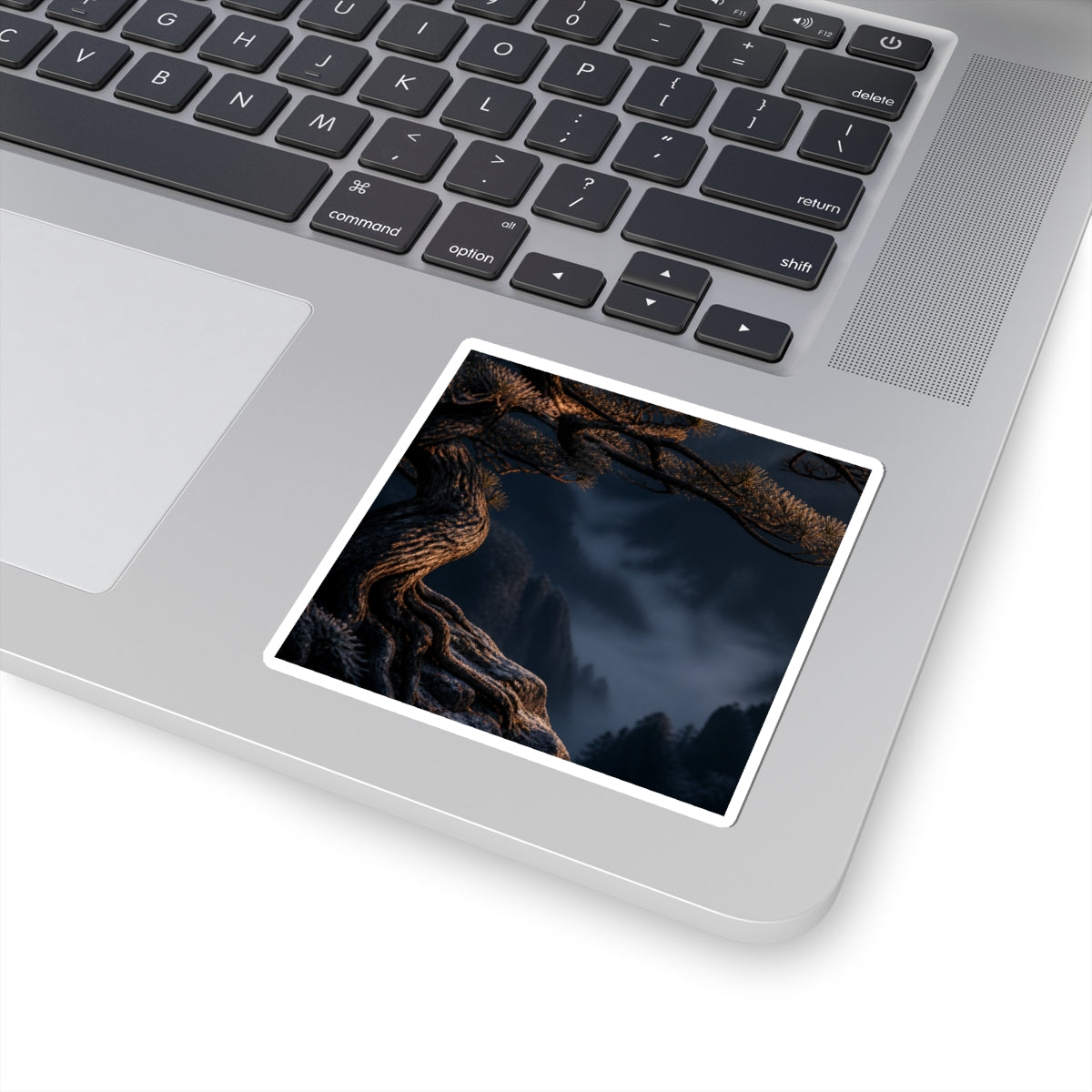 Sophisticated Pine Tree Sticker - Shadow Zen Dark Japandi
