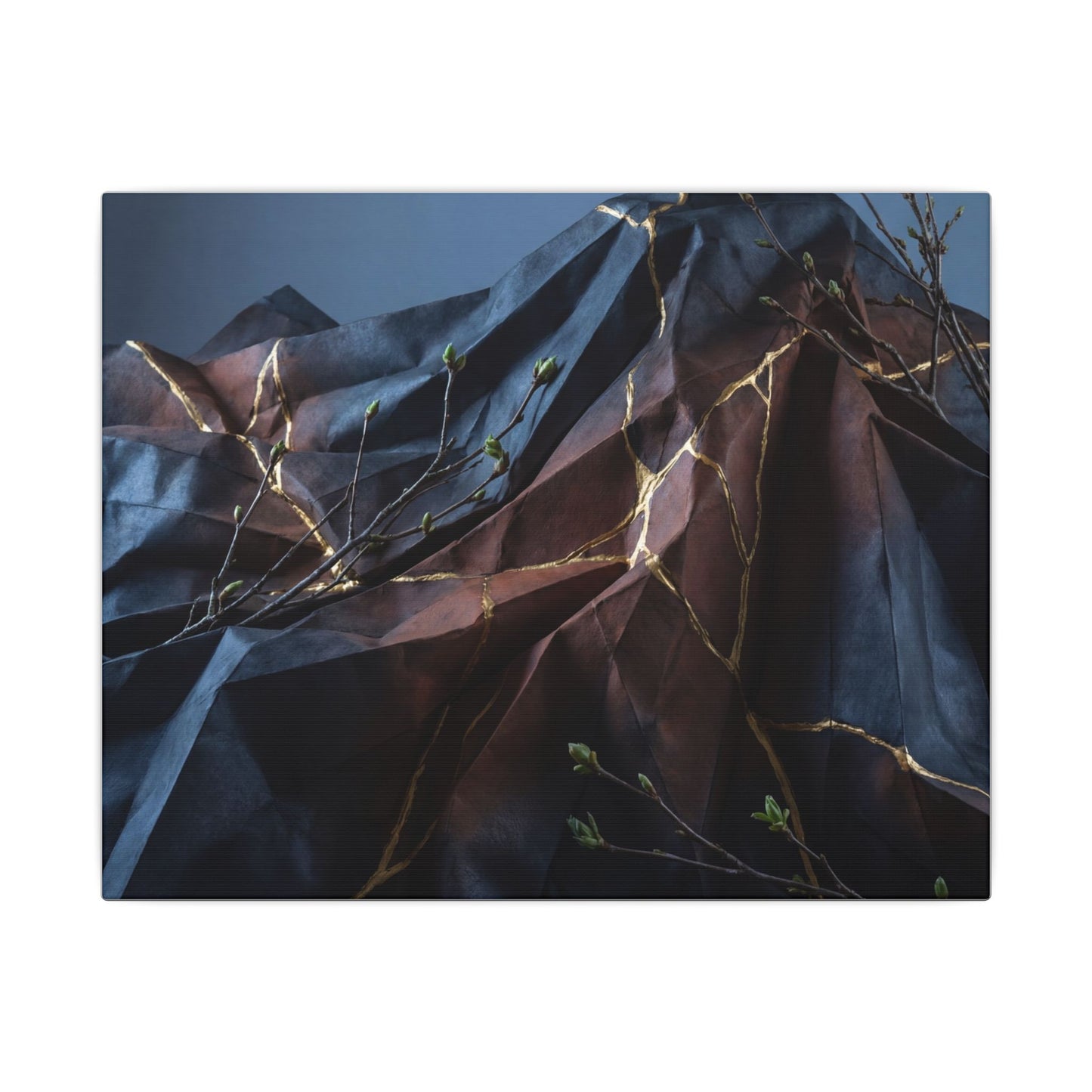 Paper Fold Broken Beauty Canvas Art | Philosophical Kintsugi Art