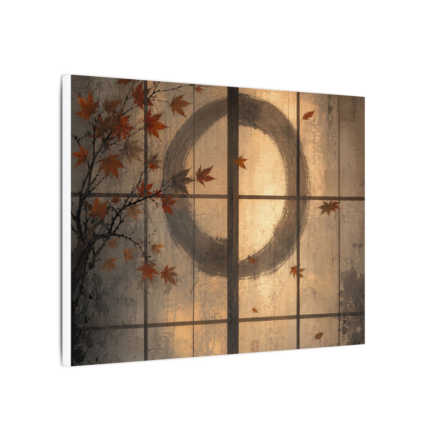Shoji Screen Texture Canvas Art | Earthy Japandi Art