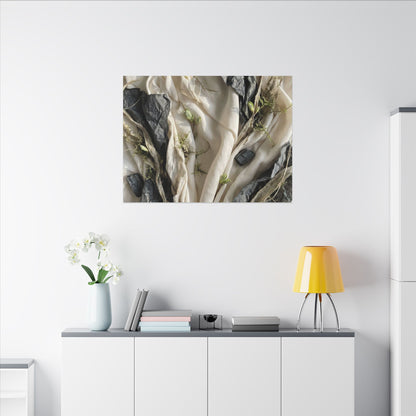Spring Silk Drape Texture Canvas Art | Warm Decor