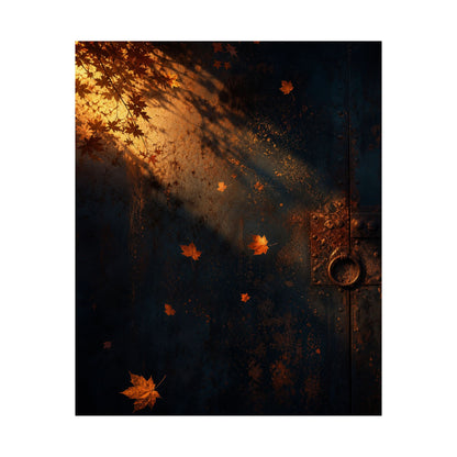 Rust Patina Wall Art Print | Autumn Dark Japandi Shadow Zen Art