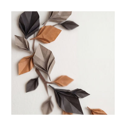 Paper Fold Wall Art Print | Autumn Japandi Minimal Line Art