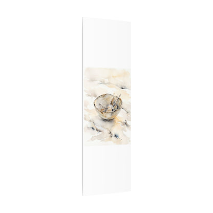 Ceramic Bowl Canvas Art | Winter Japandi Watercolor Art