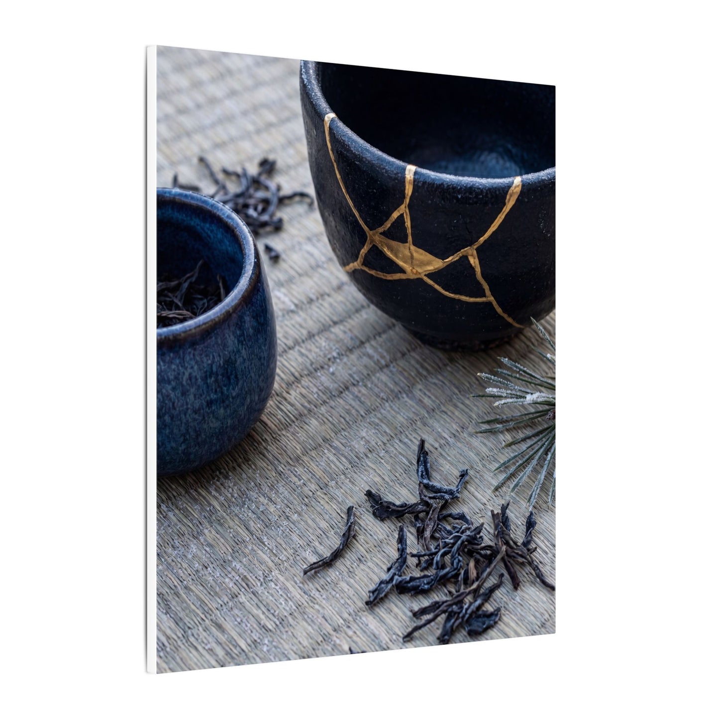 Kintsugi Tea Ceremony in Overcast | Gold Vein Canvas Art
