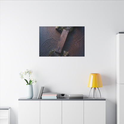 Spring Rock Garden Moody Minimal Canvas Art | Atmospheric Decor