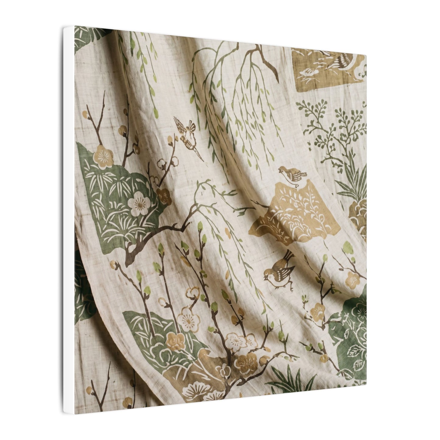 Silk Drape Canvas Art | Spring Japandi Japanese Pattern Art