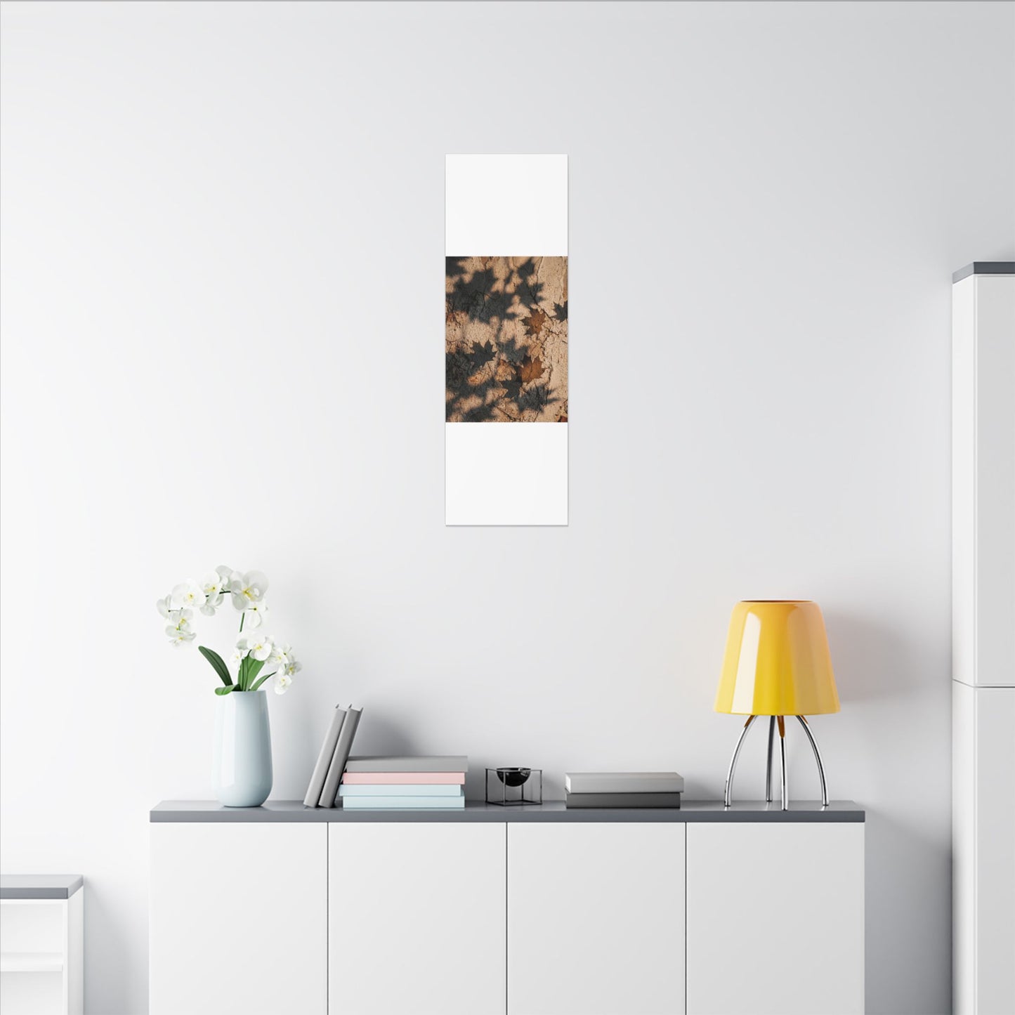 Cozy Shadow Play Canvas Art - Texture Japandi