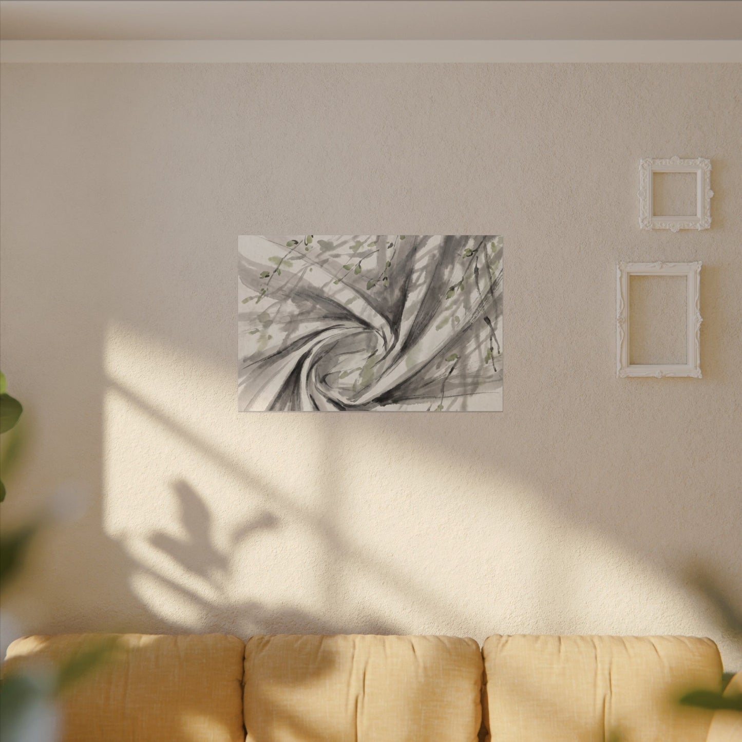 Silk Drape Spring Canvas Art | Zen Contemplative Design