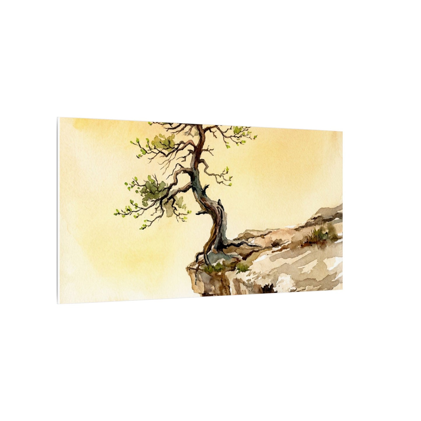 Golden Hour Pine Tree Canvas Art - Japandi Fukinsei