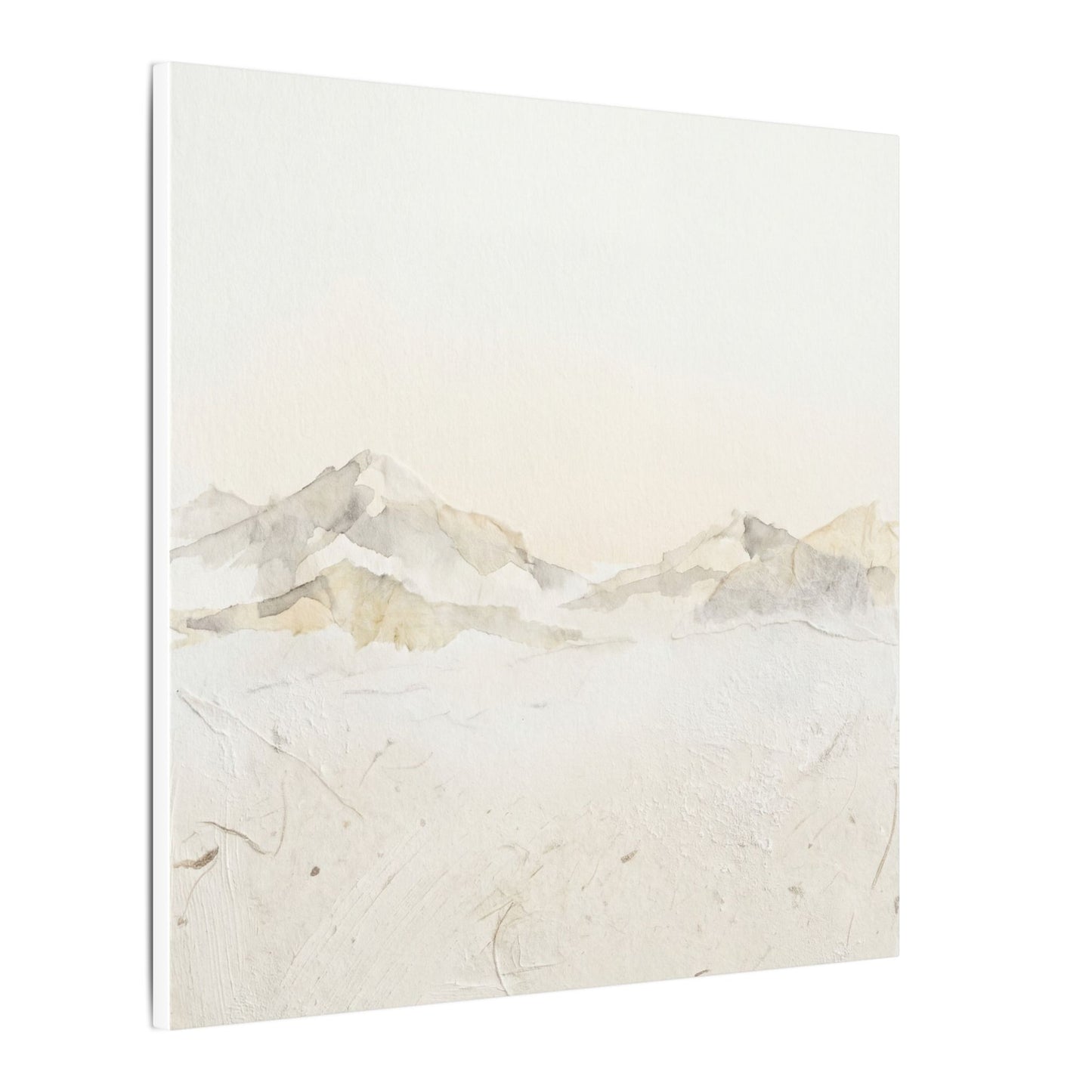 Mountain Mist Winter Canvas Art | Japandi Warm Design