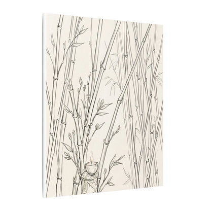 Candlelight Bamboo Grove Canvas Art - Japandi Fukinsei