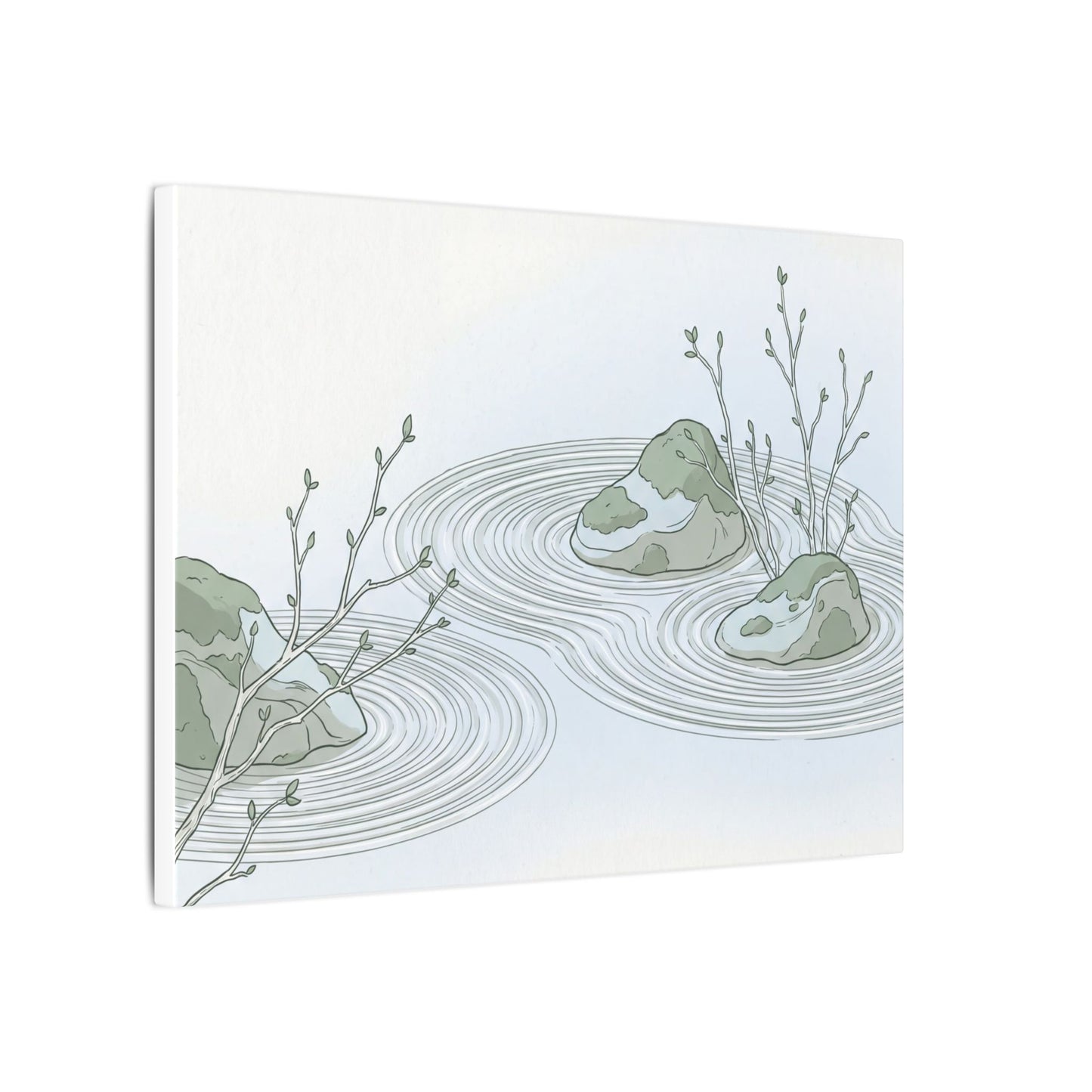 Moonlight Rock Garden Canvas Art - Japandi Ma