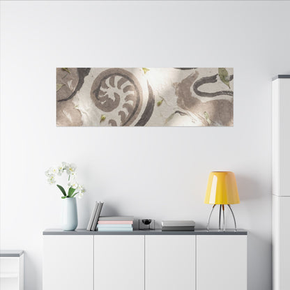 Dappled Ink Brushstroke Canvas Art - Japandi Ma
