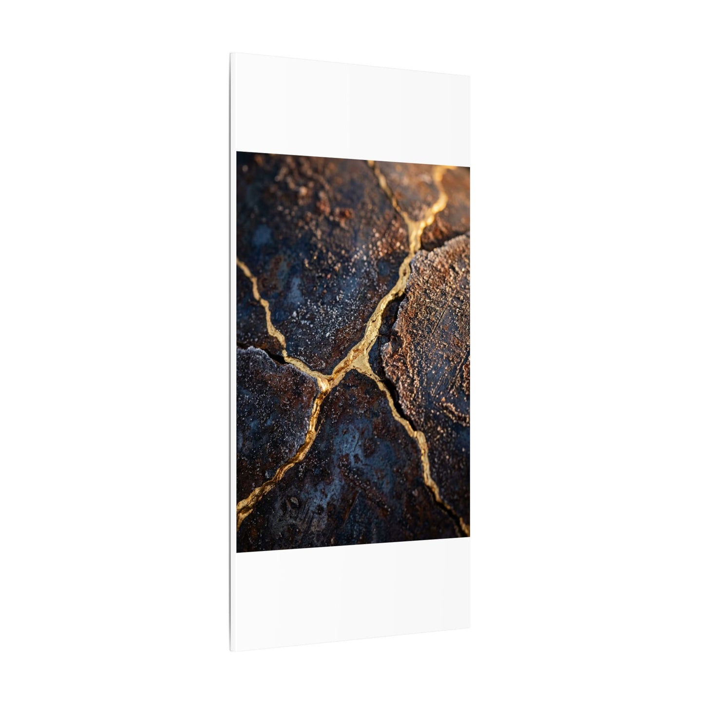 Winter Rust Patina Gold Vein Canvas Art | Resilient Decor