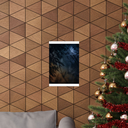 Kanso Shadow Play Wall Art Print - Dark Japandi Shadow Zen
