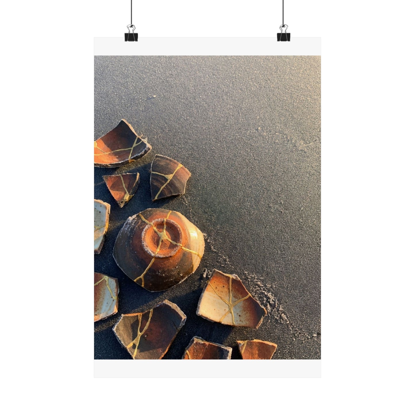 Winter Broken Pottery Gold Repair Wall Art Print | Artful Decor
