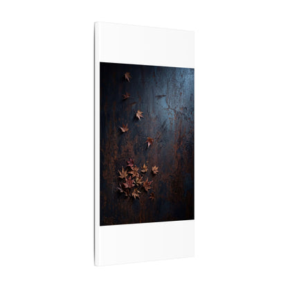 Moonlight Rust Patina Canvas Art - Dark Japandi Mono No Aware