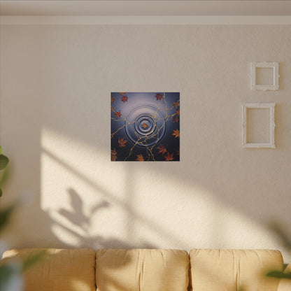 Kintsugi Water Ripple in Dawn | Gold Vein Canvas Art