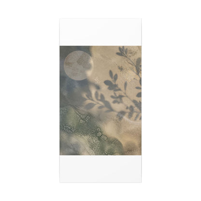Japandi Shadow Play in Moonlight | Texture Canvas Art
