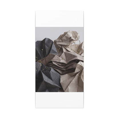 Neutral Paper Fold Canvas Art - Texture Japandi