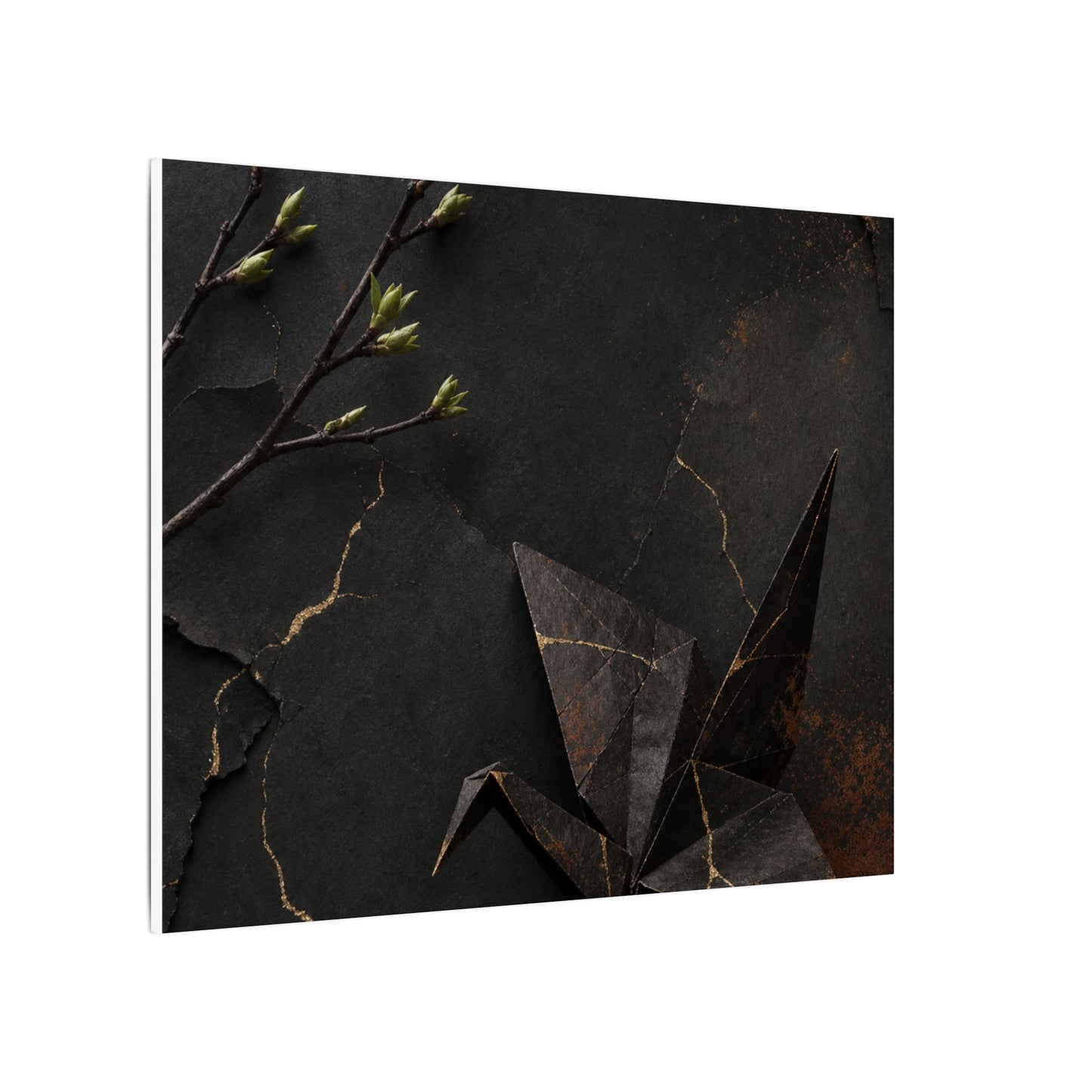Paper Fold Canvas Art | Spring Kintsugi Broken Beauty Art