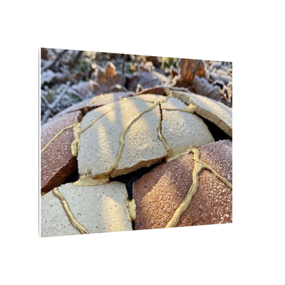 Broken Pottery Crackle Gold Canvas Art | Healing Kintsugi Art