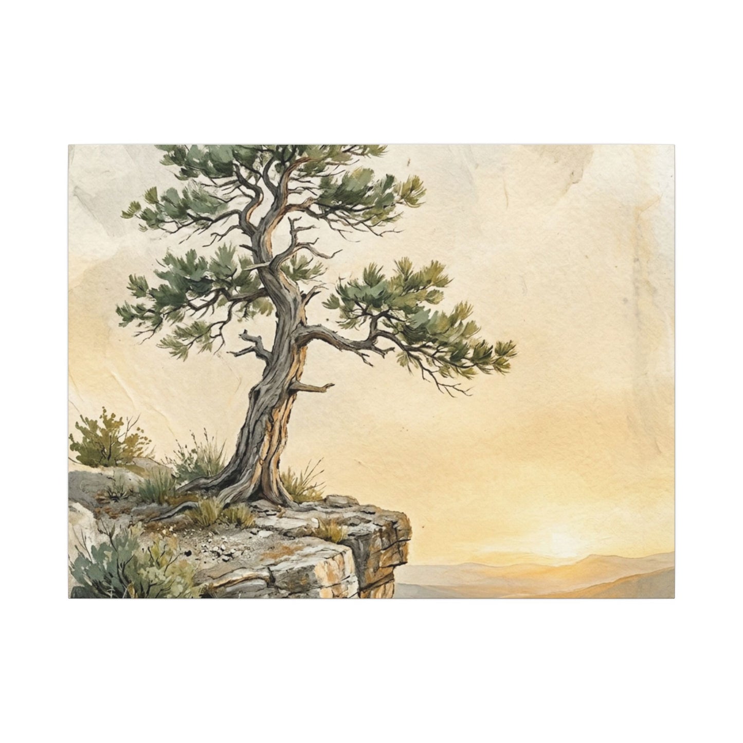 Pine Tree Canvas Art | Summer Japandi Texture Art