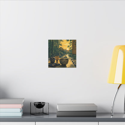 Ma Tea Ceremony Canvas Art - Zen Ukiyo E Inspired