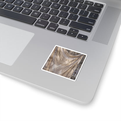 Silk Drape Japanese Pattern Sticker | Neutral Japandi Art