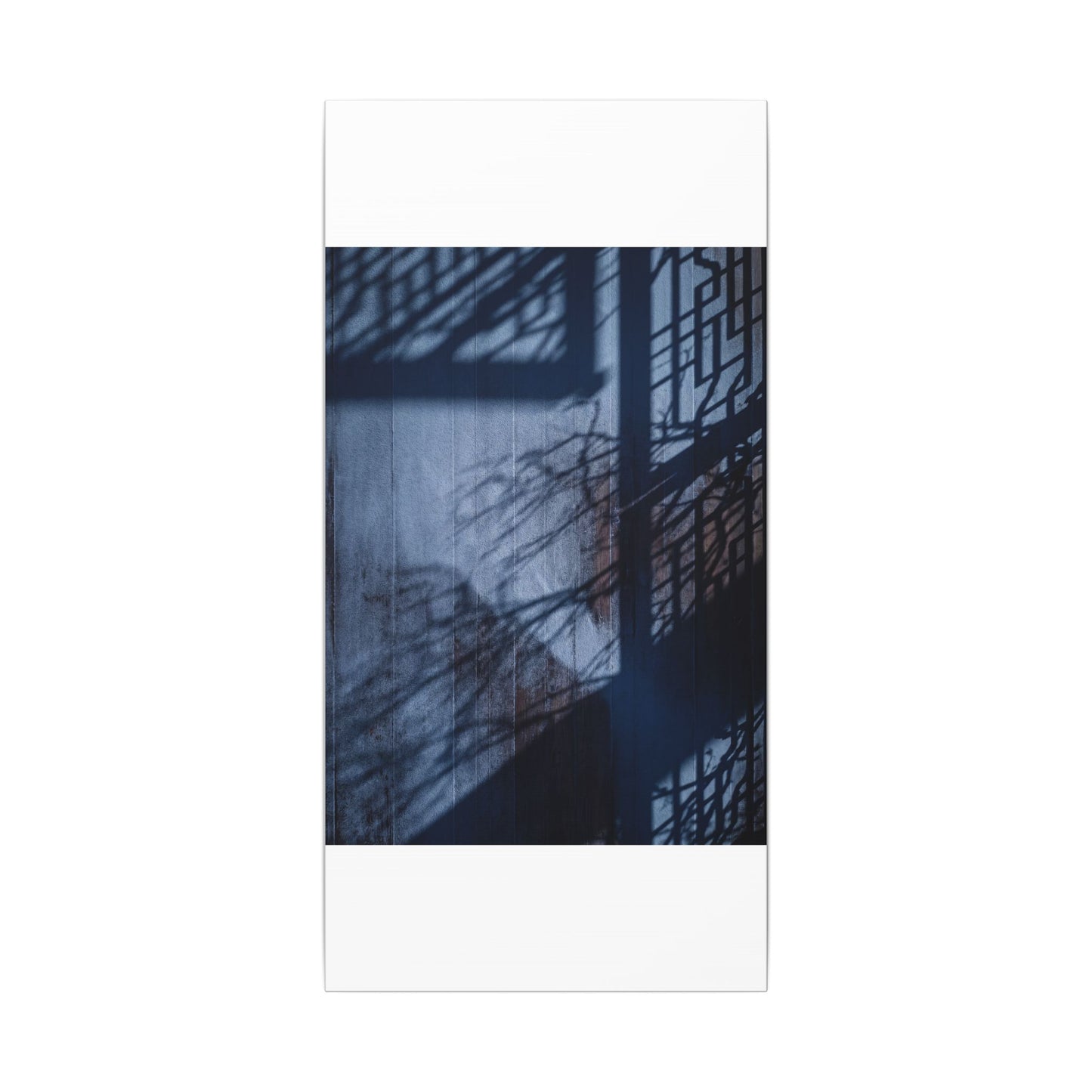 Shadow Play Moody Minimal Canvas Art | Moody Dark Japandi Art